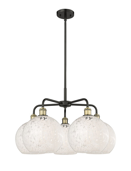 Innovations 516-5CR-BAB-G1216-10WM LED Chandelier, Black Antique Brass