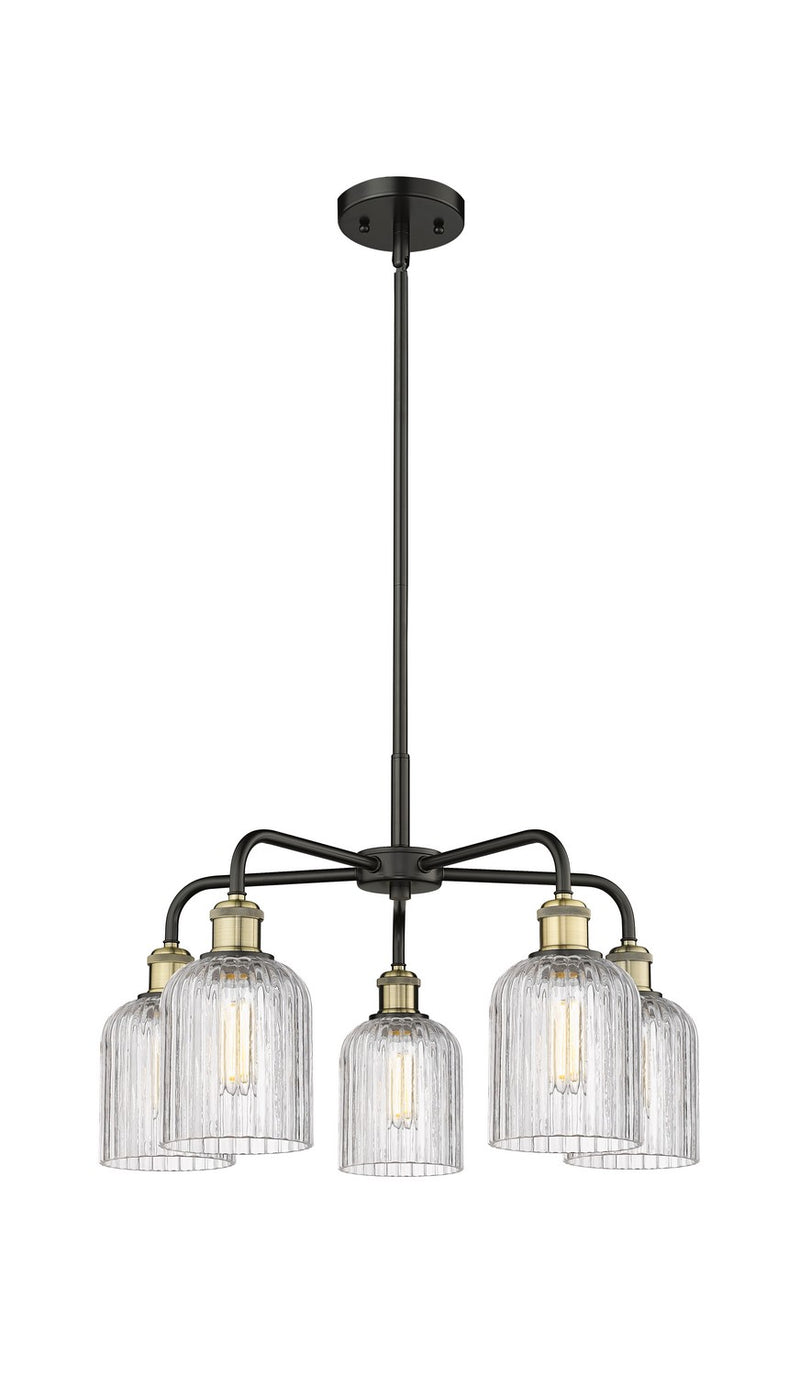 Innovations 516-5CR-BAB-G559-5CL Five Light Chandelier, Black Antique Brass