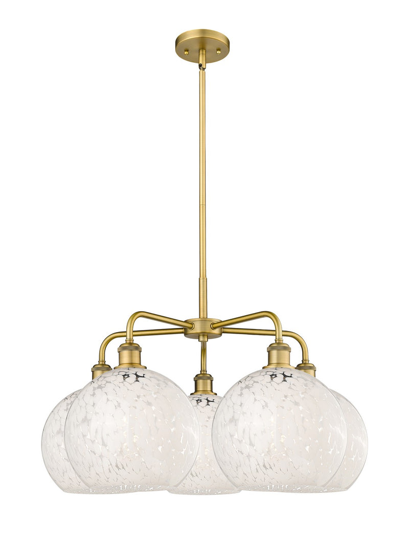 Innovations 516-5CR-BB-G1216-10WM LED Chandelier, Brushed Brass
