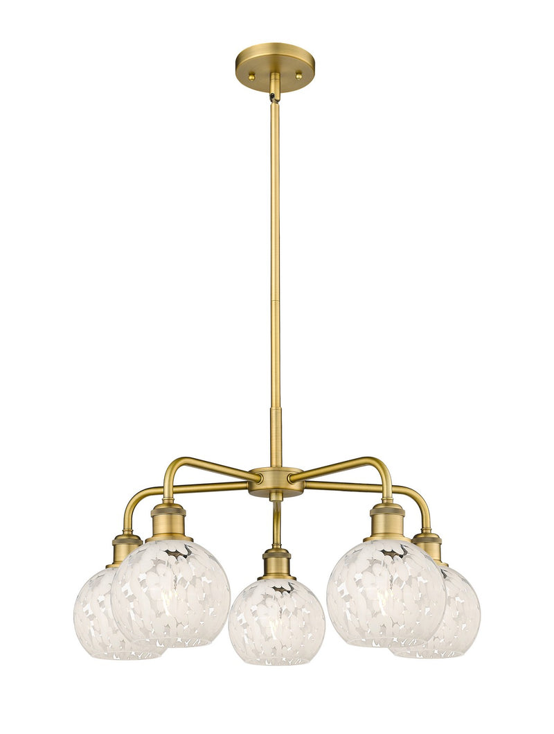 Innovations 516-5CR-BB-G1216-6WM LED Chandelier, Brushed Brass