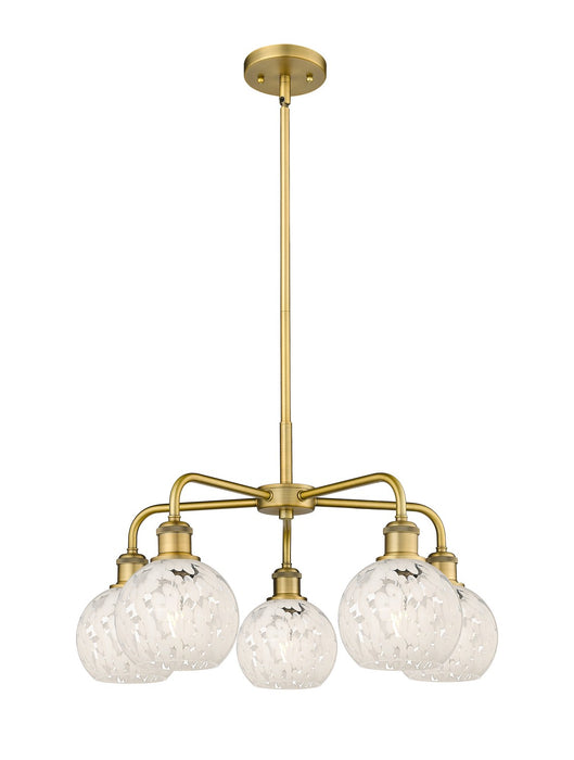 Innovations 516-5CR-BB-G1216-6WM LED Chandelier, Brushed Brass