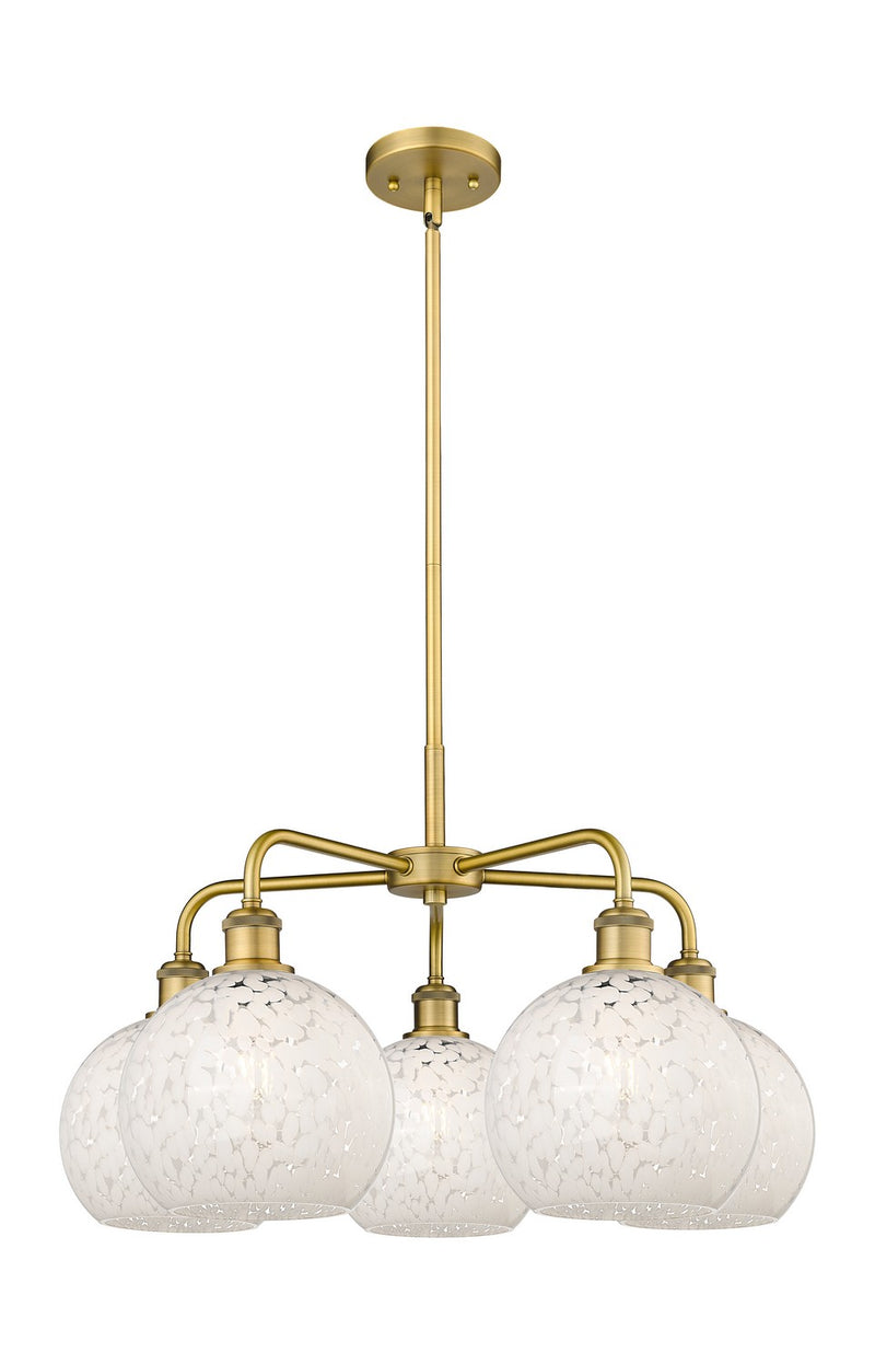 Innovations 516-5CR-BB-G1216-8WM LED Chandelier, Brushed Brass