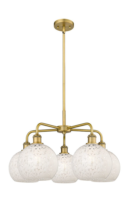 Innovations 516-5CR-BB-G1216-8WM LED Chandelier, Brushed Brass