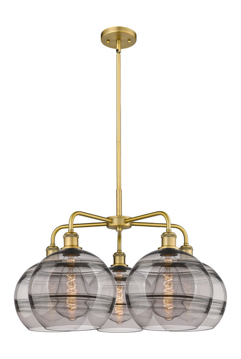 Innovations 516-5CR-BB-G556-10SM LED Chandelier, Brushed Brass