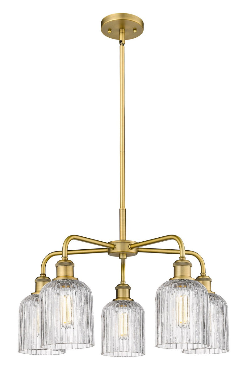 Innovations 516-5CR-BB-G559-5CL Five Light Chandelier, Brushed Brass