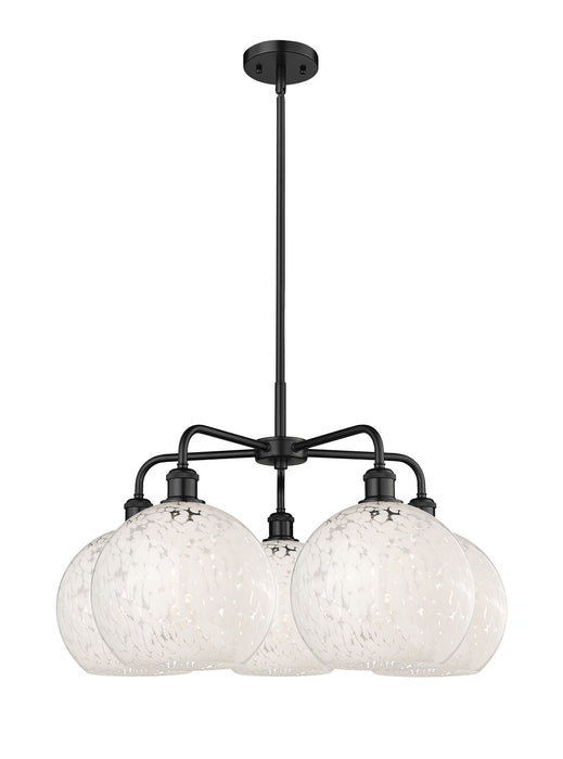 Innovations 516-5CR-BK-G1216-10WM LED Chandelier, Matte Black