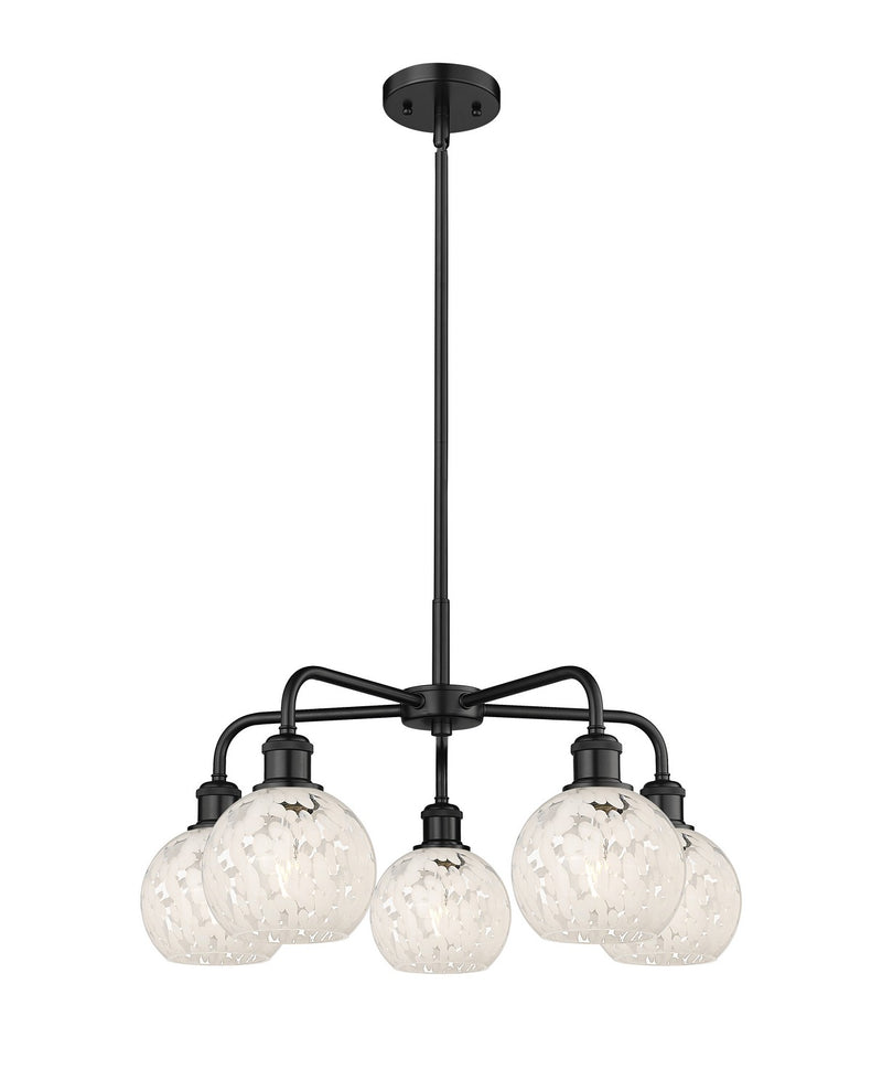Innovations 516-5CR-BK-G1216-6WM LED Chandelier, Matte Black
