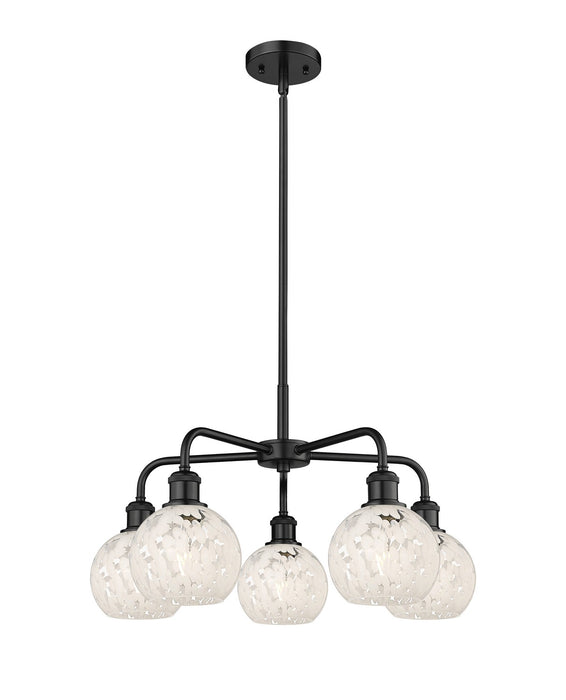Innovations 516-5CR-BK-G1216-6WM LED Chandelier, Matte Black