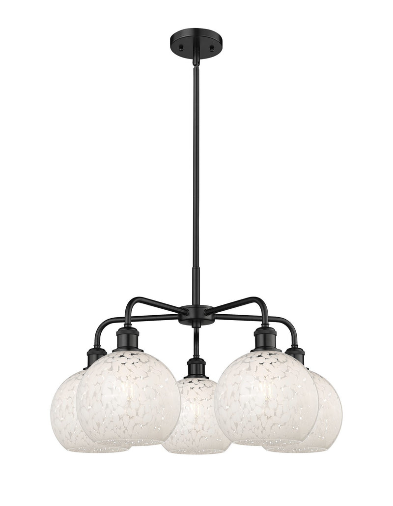Innovations 516-5CR-BK-G1216-8WM LED Chandelier, Matte Black