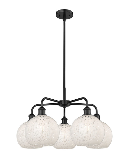 Innovations 516-5CR-BK-G1216-8WM LED Chandelier, Matte Black