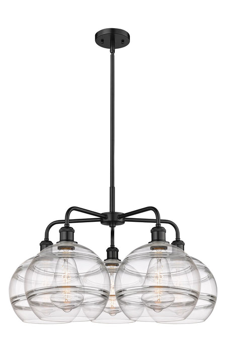 Innovations 516-5CR-BK-G556-10CL LED Chandelier, Matte Black