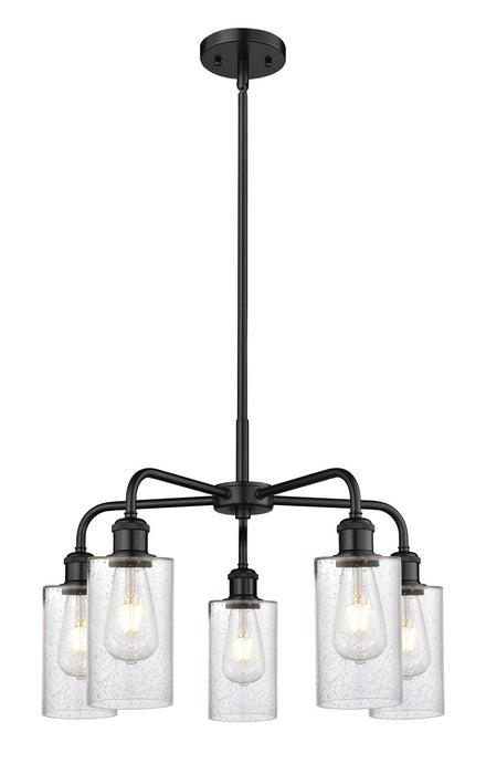 Innovations 516-5CR-BK-G804 Five Light Chandelier, Matte Black