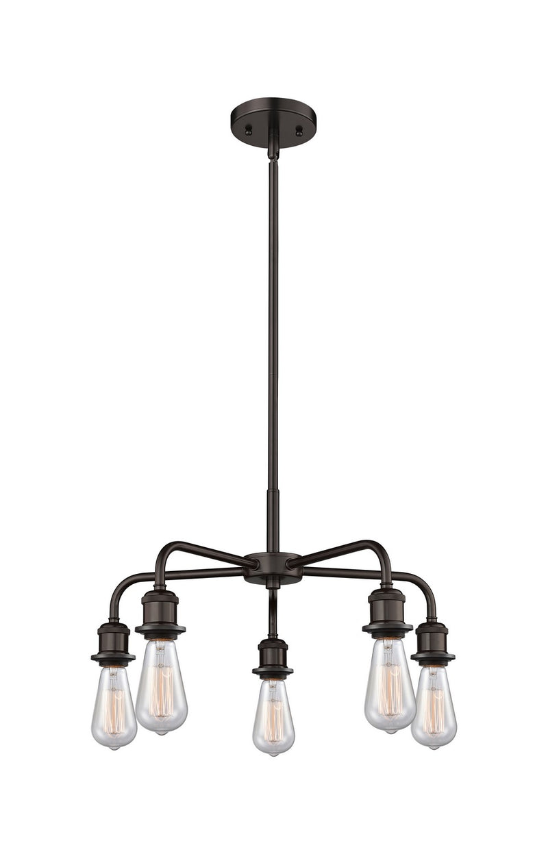 Innovations 516-5CR-OB Five Light Chandelier, Oil Rubbed Bronze