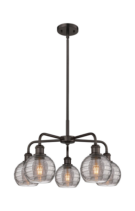 Innovations 516-5CR-OB-G1213-6SM Five Light Chandelier, Oil Rubbed Bronze