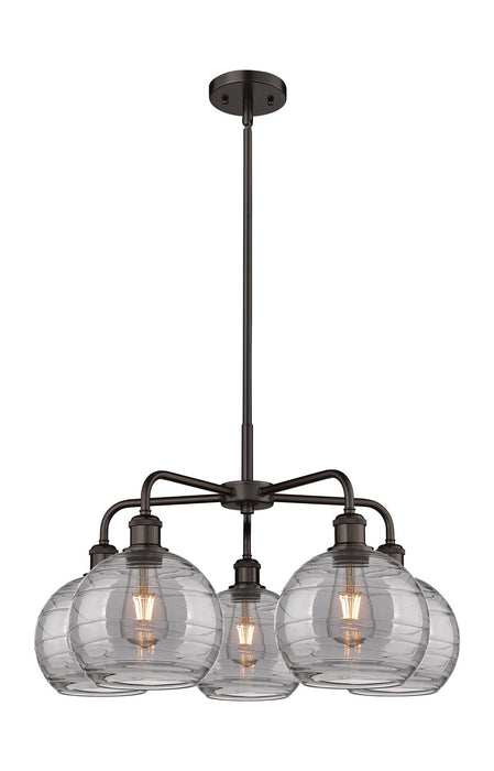 Innovations 516-5CR-OB-G1213-8SM Five Light Chandelier, Oil Rubbed Bronze