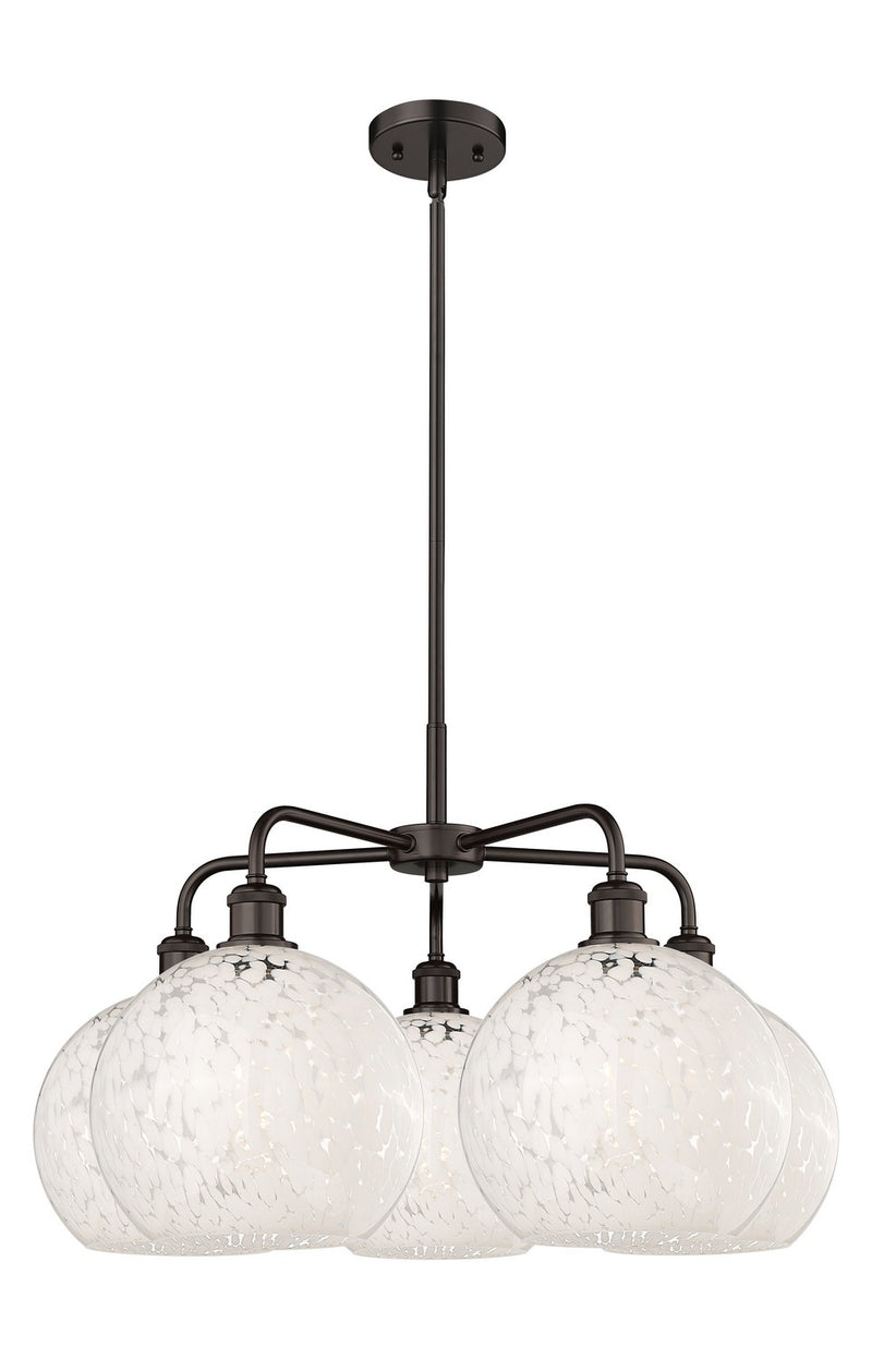 Innovations 516-5CR-OB-G1216-10WM LED Chandelier, Oil Rubbed Bronze