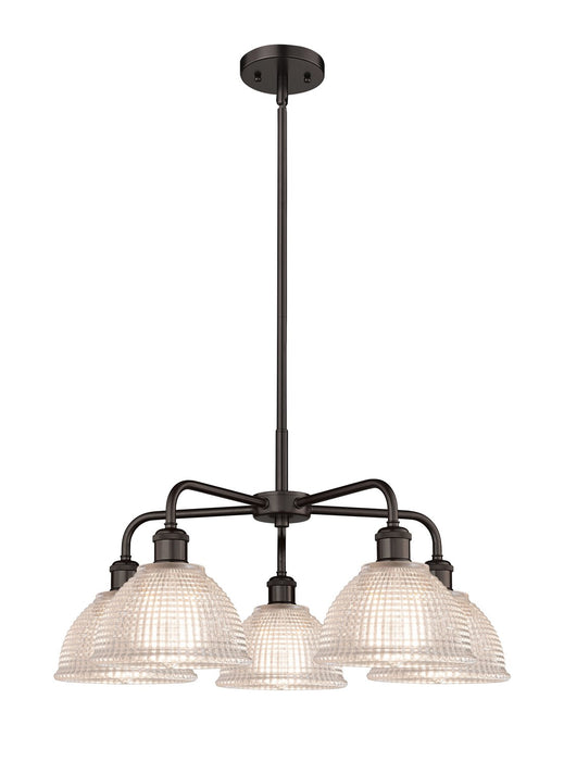 Innovations 516-5CR-OB-G422 Five Light Chandelier, Oil Rubbed Bronze