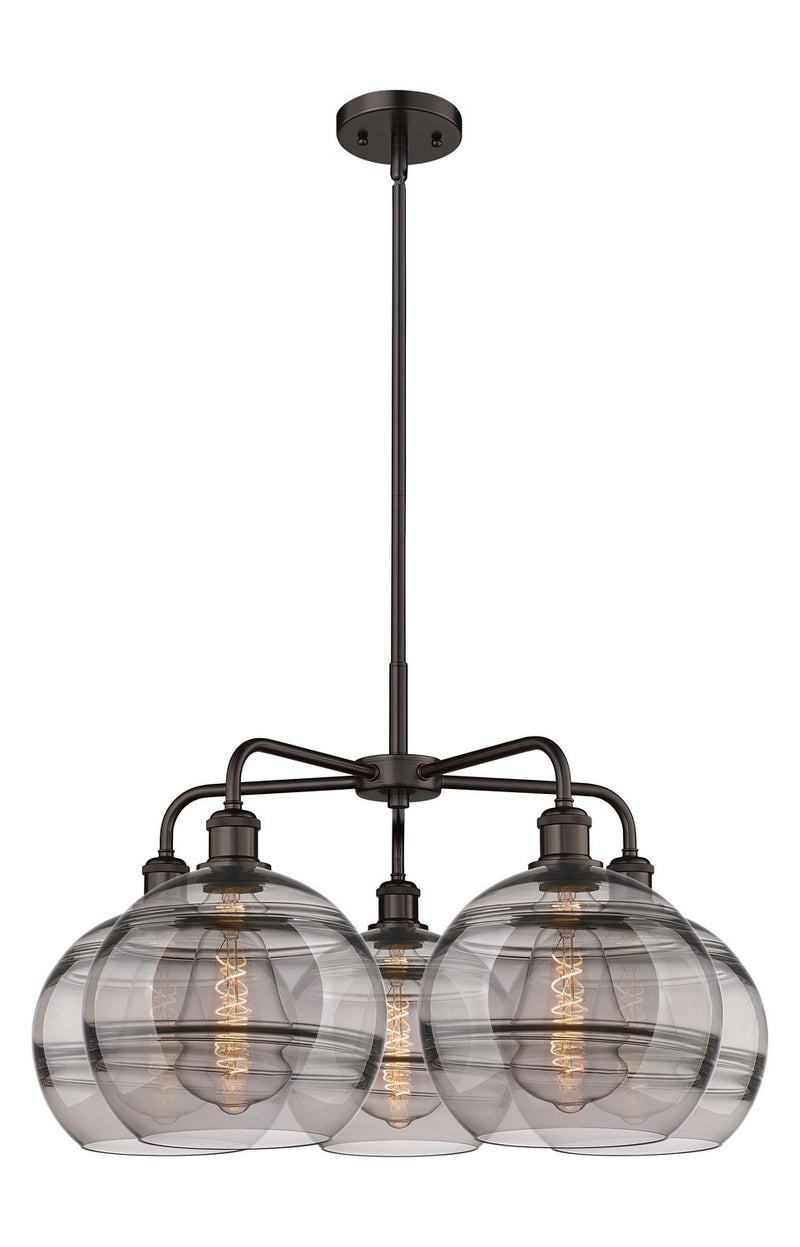 Innovations 516-5CR-OB-G556-10SM LED Chandelier, Oil Rubbed Bronze
