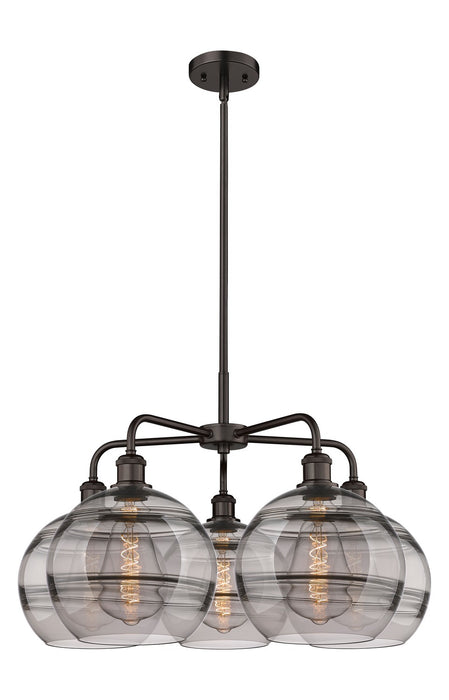 Innovations 516-5CR-OB-G556-10SM LED Chandelier, Oil Rubbed Bronze