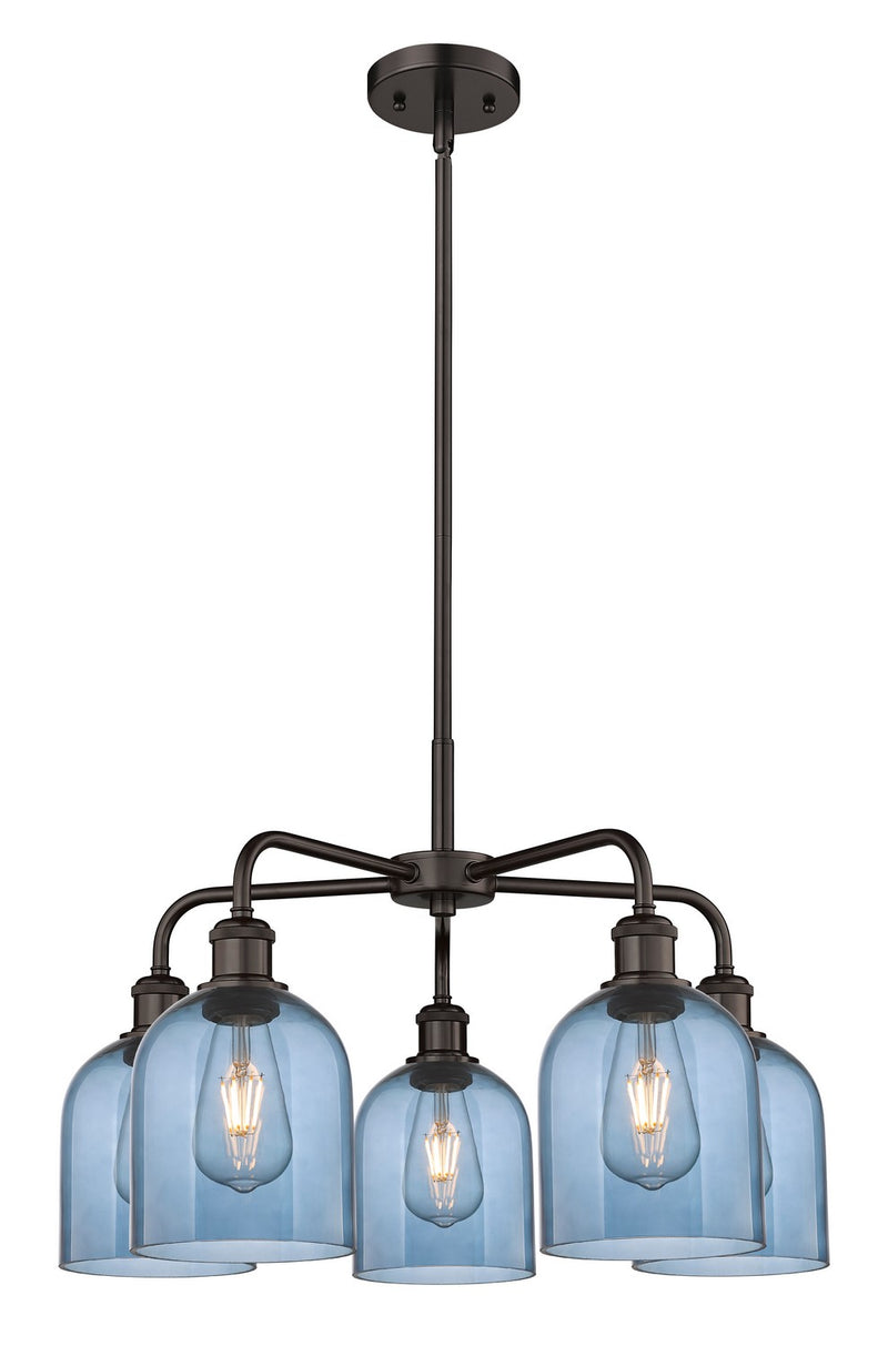 Innovations 516-5CR-OB-G558-6BL Five Light Chandelier, Oil Rubbed Bronze