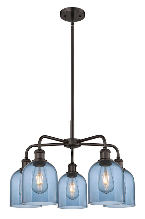 Innovations 516-5CR-OB-G558-6BL Five Light Chandelier, Oil Rubbed Bronze
