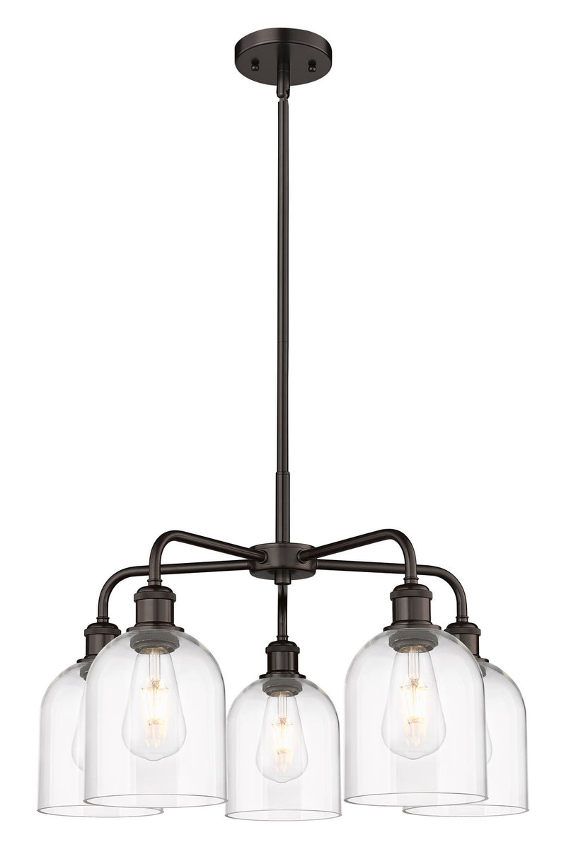 Innovations 516-5CR-OB-G558-6CL Five Light Chandelier, Oil Rubbed Bronze