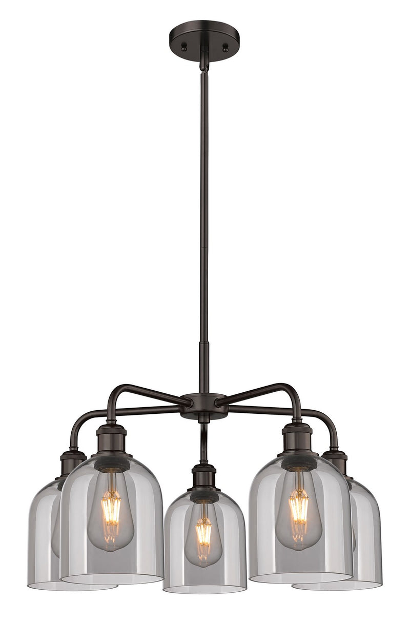 Innovations 516-5CR-OB-G558-6SM Five Light Chandelier, Oil Rubbed Bronze