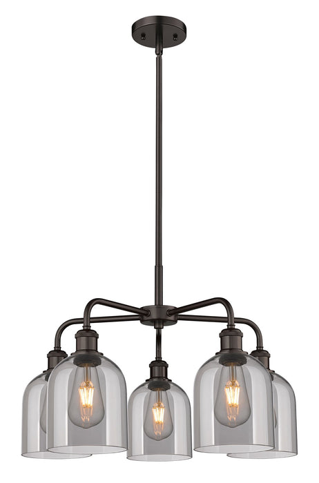 Innovations 516-5CR-OB-G558-6SM Five Light Chandelier, Oil Rubbed Bronze