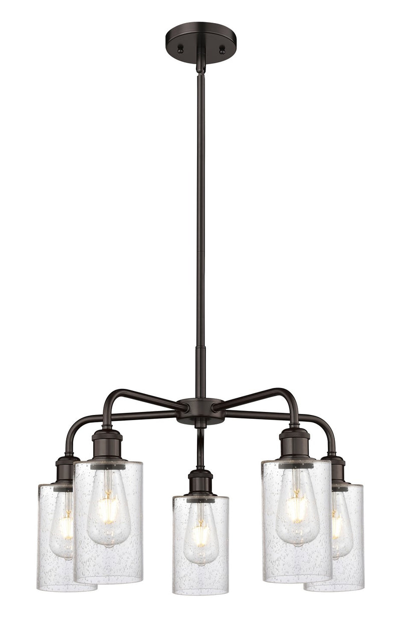 Innovations 516-5CR-OB-G804 Five Light Chandelier, Oil Rubbed Bronze