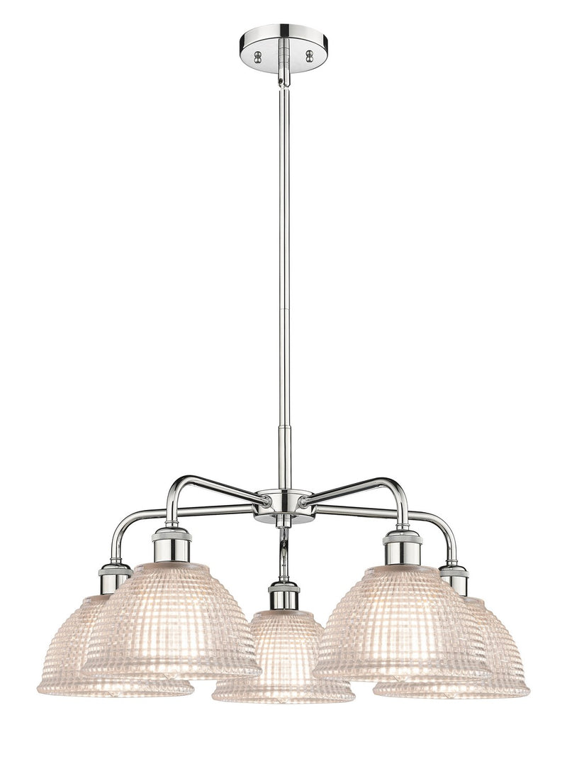 Innovations 516-5CR-PC-G422 Five Light Chandelier, Polished Chrome