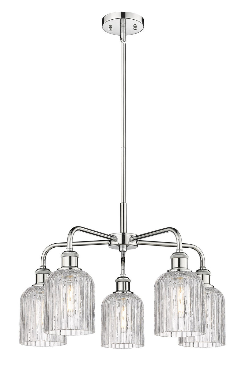 Innovations 516-5CR-PC-G559-5CL Five Light Chandelier, Polished Chrome