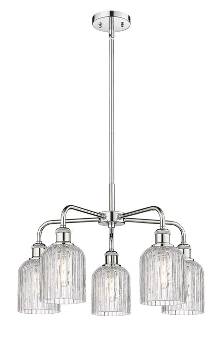 Innovations 516-5CR-PC-G559-5CL Five Light Chandelier, Polished Chrome