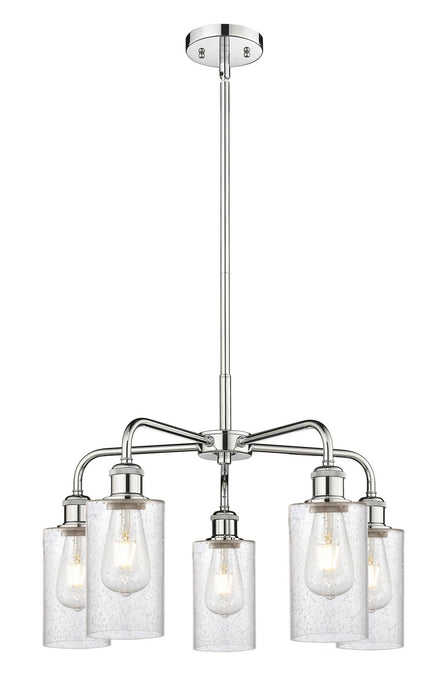 Innovations 516-5CR-PC-G804 Five Light Chandelier, Polished Chrome
