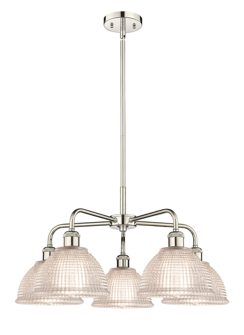Innovations 516-5CR-PN-G422 Five Light Chandelier, Polished Nickel