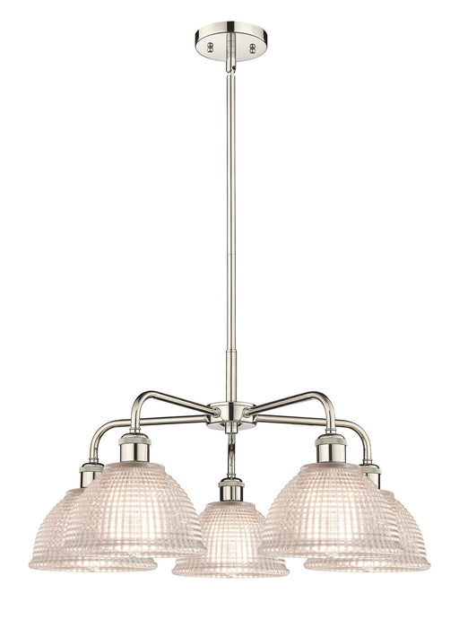 Innovations 516-5CR-PN-G422 Five Light Chandelier, Polished Nickel