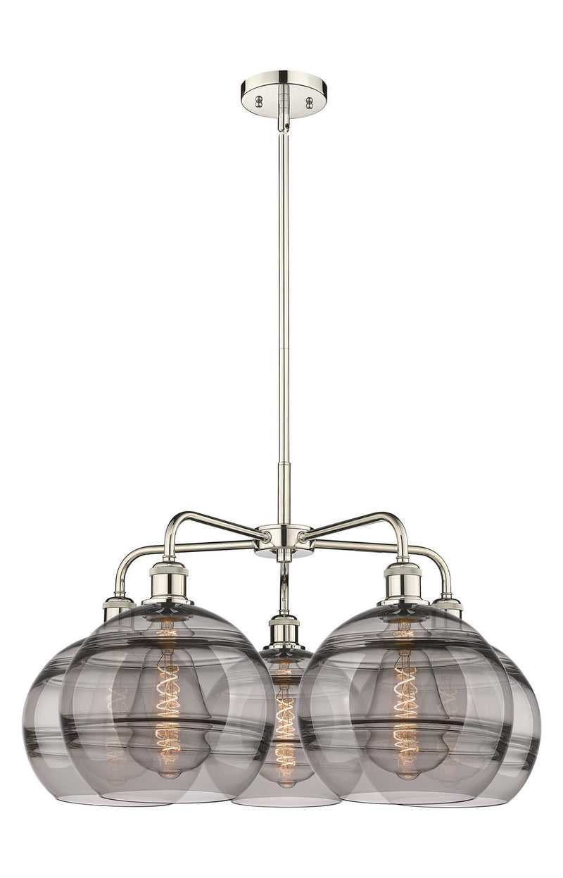Innovations 516-5CR-PN-G556-10SM LED Chandelier, Polished Nickel