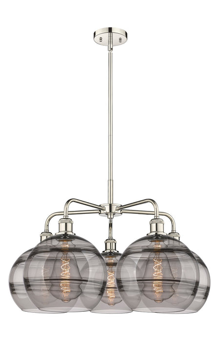 Innovations 516-5CR-PN-G556-10SM LED Chandelier, Polished Nickel
