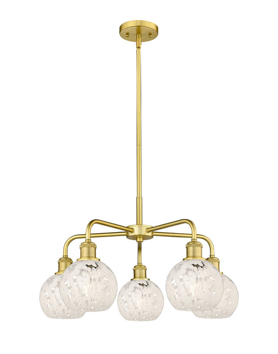 Innovations 516-5CR-SG-G1216-6WM LED Chandelier, Satin Gold