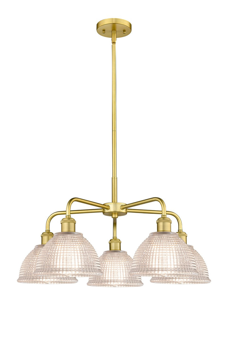 Innovations 516-5CR-SG-G422 Five Light Chandelier, Satin Gold