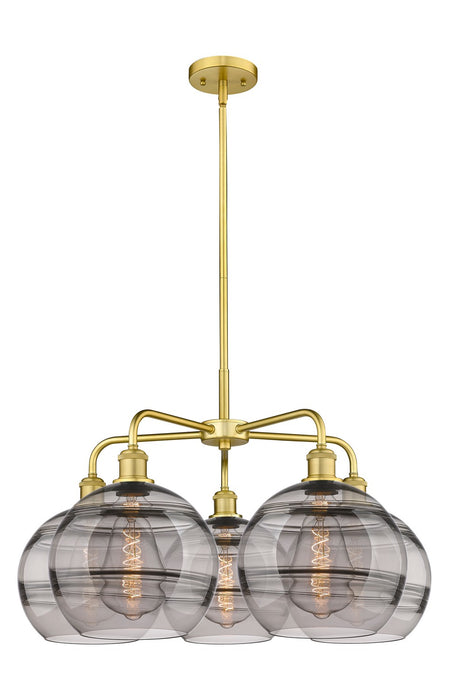 Innovations 516-5CR-SG-G556-10SM LED Chandelier, Satin Gold