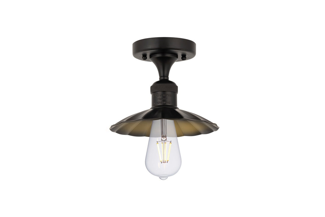Innovations 517-1C-BK-M17-BK LED Semi-Flush Mount, Matte Black