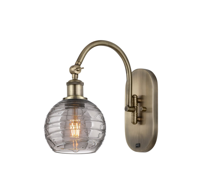 Innovations 518-1W-AB-G1213-6SM One Light Wall Sconce, Antique Brass