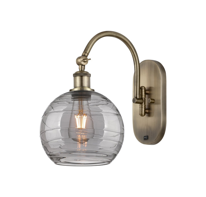 Innovations 518-1W-AB-G1213-8SM One Light Wall Sconce, Antique Brass