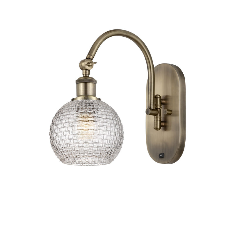 Innovations 518-1W-AB-G122C-6CL One Light Wall Sconce, Antique Brass