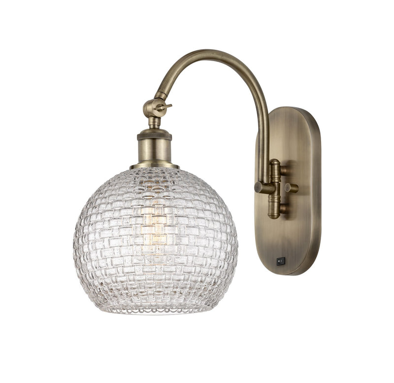 Innovations 518-1W-AB-G122C-8CL One Light Wall Sconce, Antique Brass