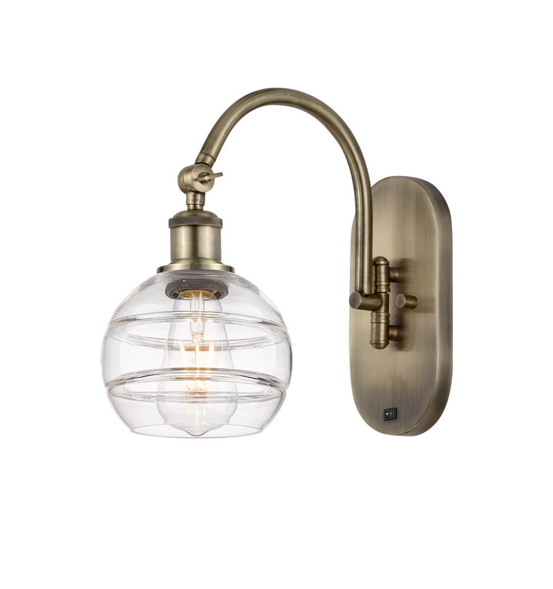 Innovations 518-1W-AB-G556-6CL One Light Wall Sconce, Antique Brass