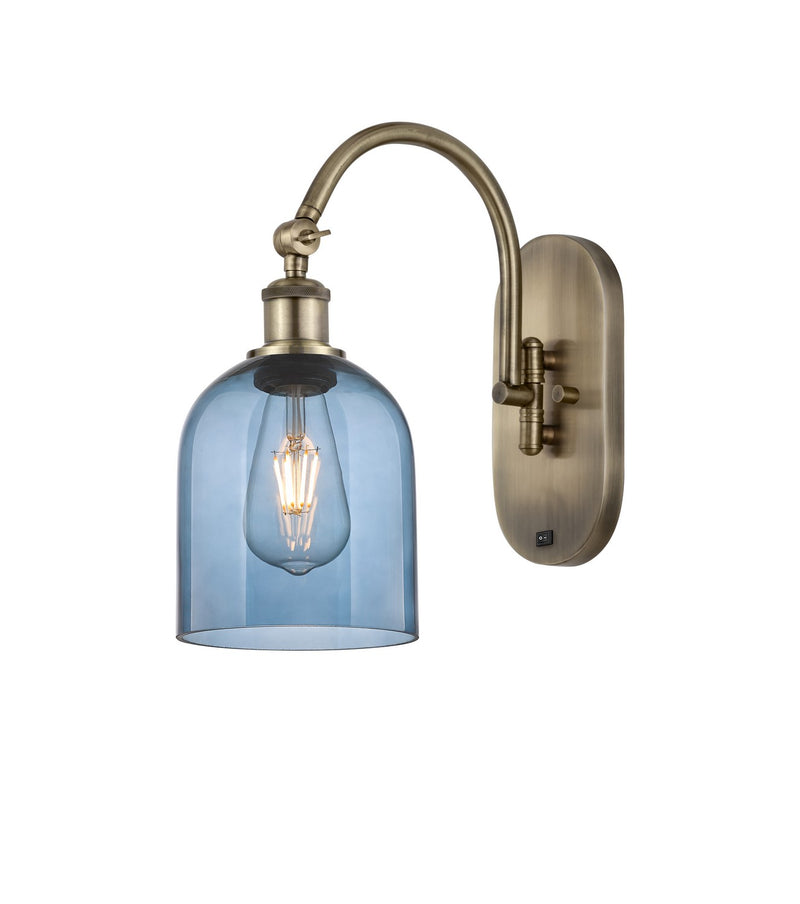 Innovations 518-1W-AB-G558-6BL One Light Wall Sconce, Antique Brass