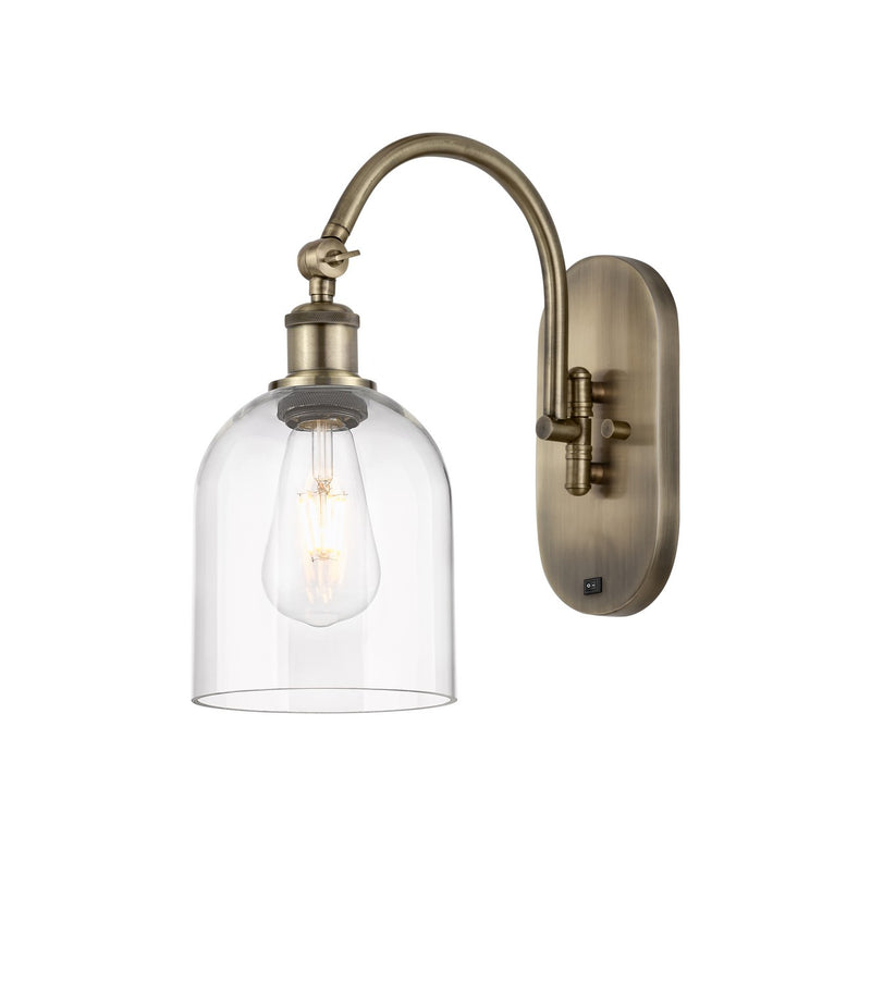 Innovations 518-1W-AB-G558-6CL One Light Wall Sconce, Antique Brass