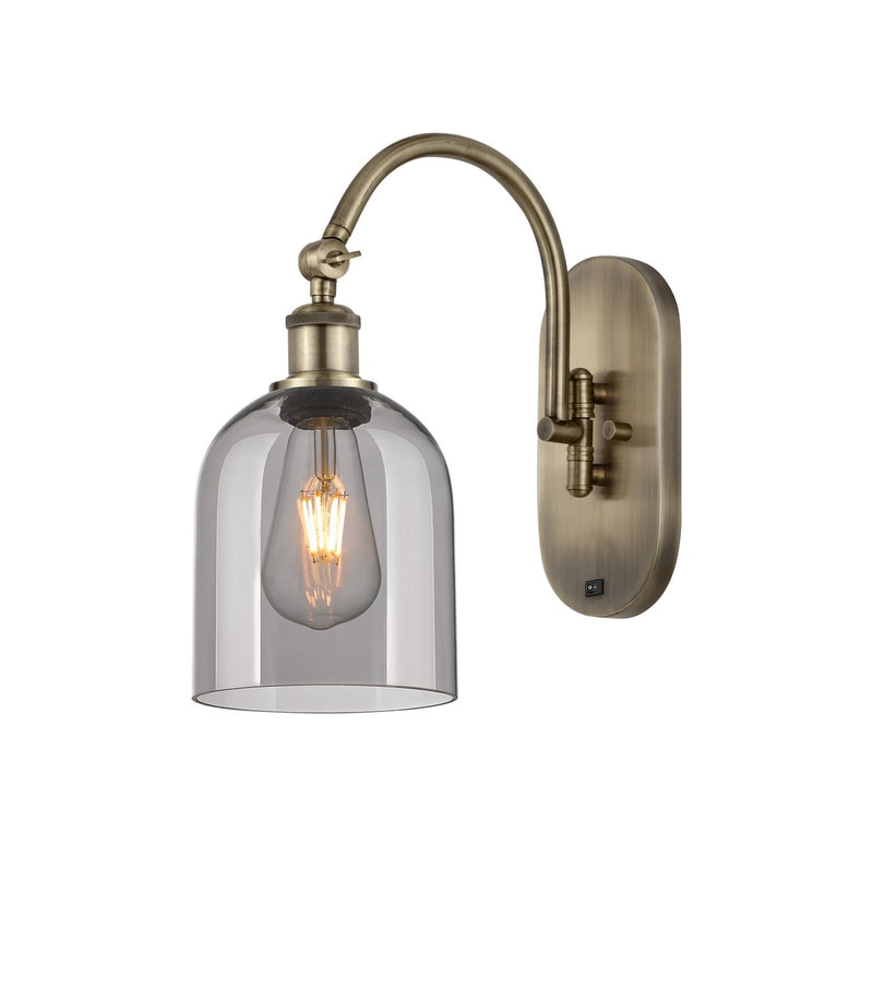 Innovations 518-1W-AB-G558-6SM One Light Wall Sconce, Antique Brass
