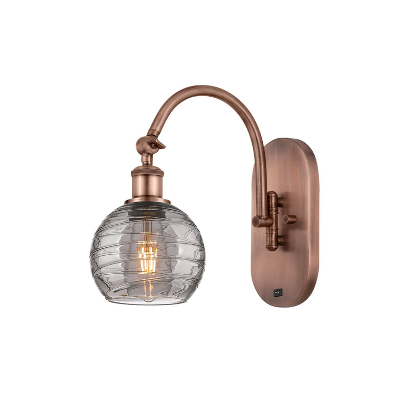 Innovations 518-1W-AC-G1213-6SM One Light Wall Sconce, Antique Copper